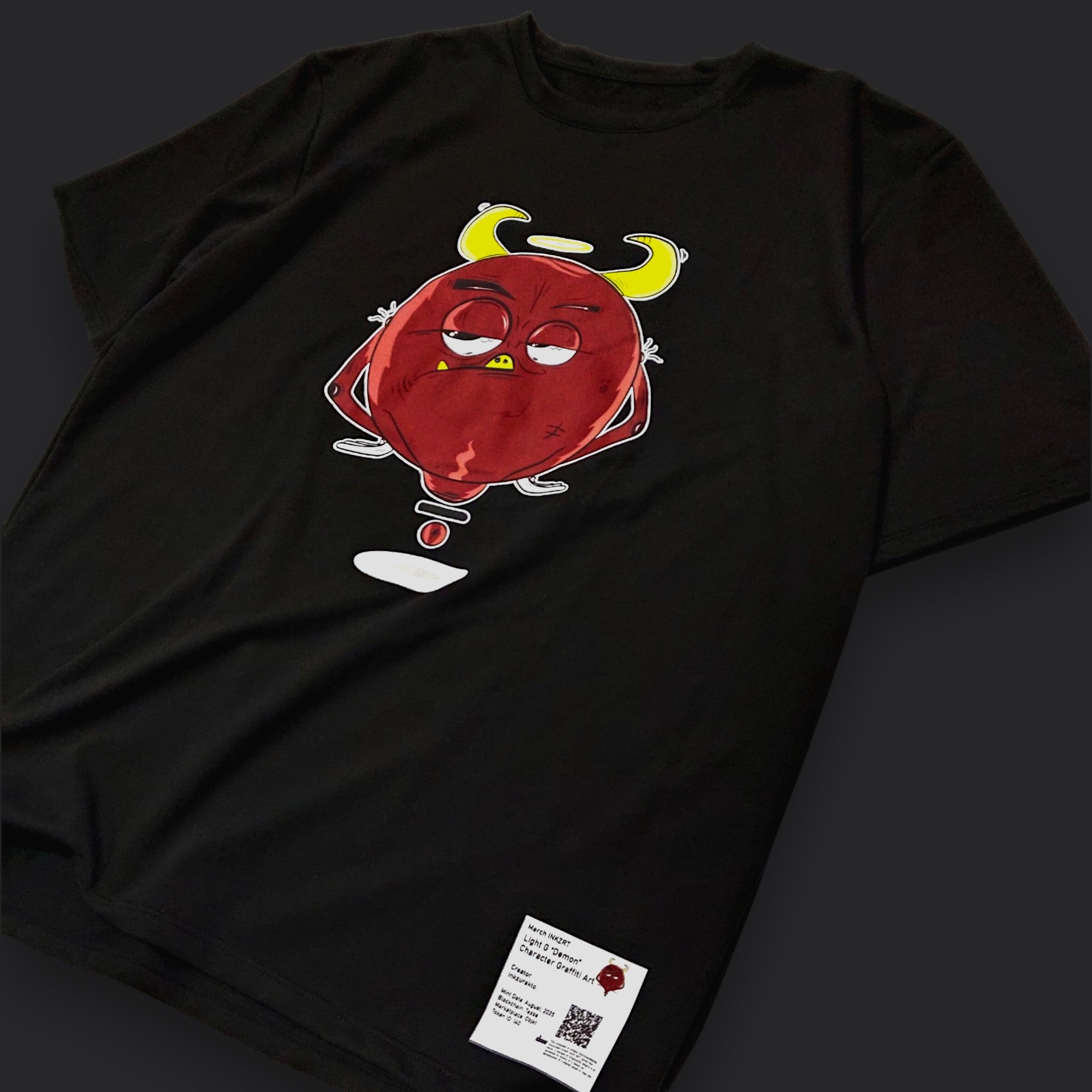Camiseta Oversize Clásica Unisex- Light G "Demon"- Inkzurekto Merch