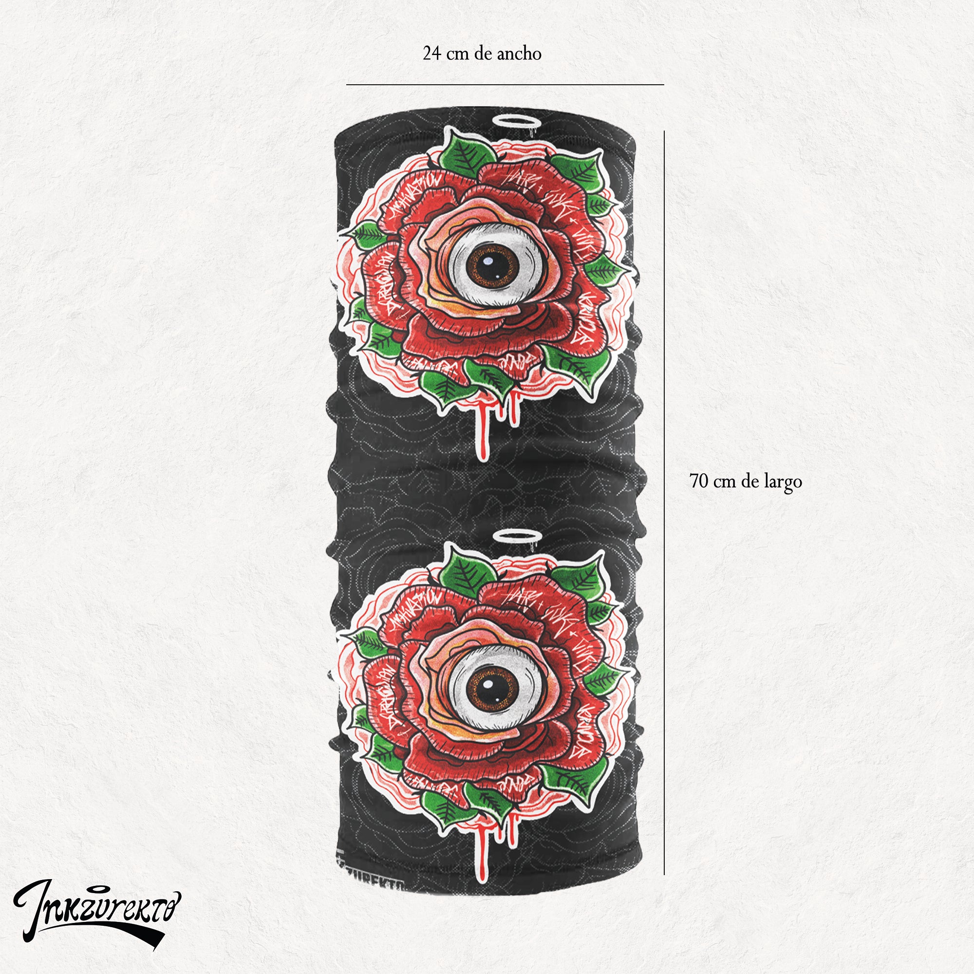 Neck Gaiter Long Basic- Unisex-Eye Of The Soul- Inkzurekto Merch