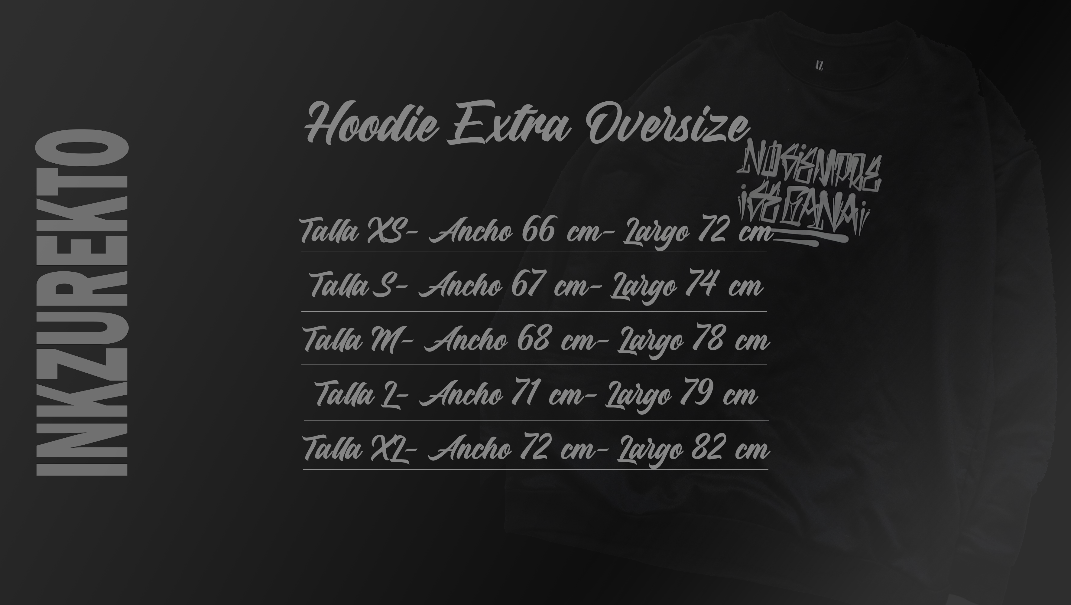 Hoodie Extra Oversize- Unisex-No Siempre Se Gana- Inkzurekto Merch